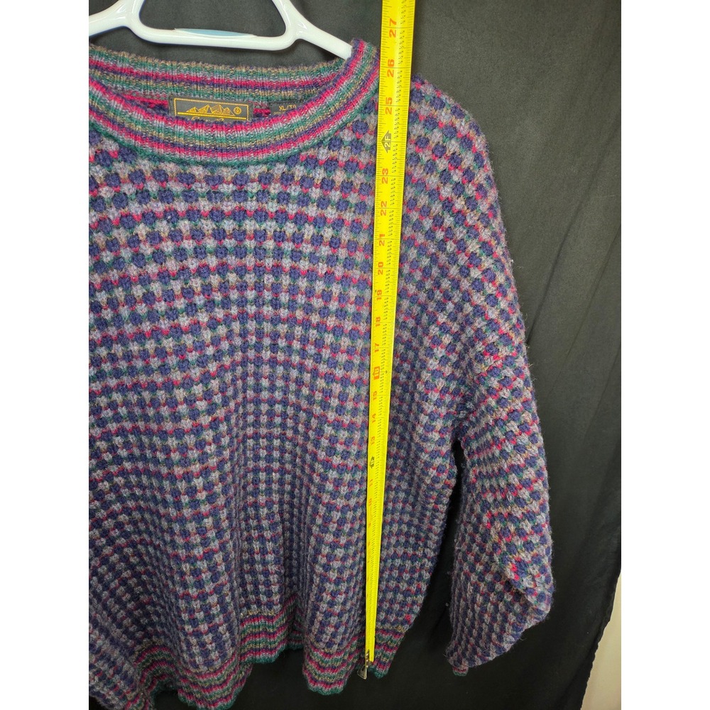 Eddie Bauer Vintage Shetland Wool Sweater Men XL Multicolor Knit Crewneck Greece - Picture 4 of 8